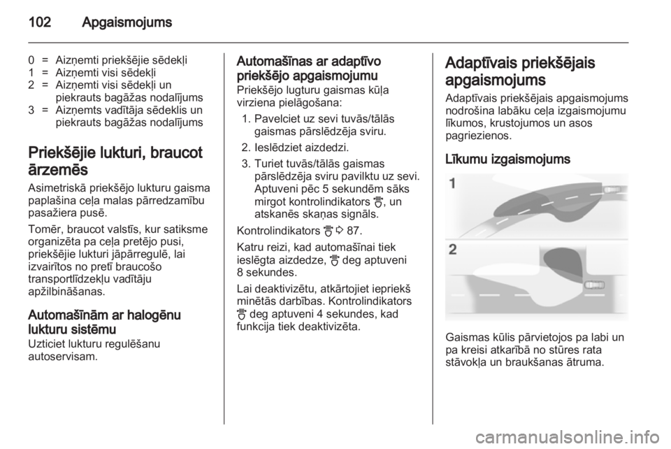 OPEL CORSA 2012  Īpašnieka rokasgrāmata (in Latvian) 