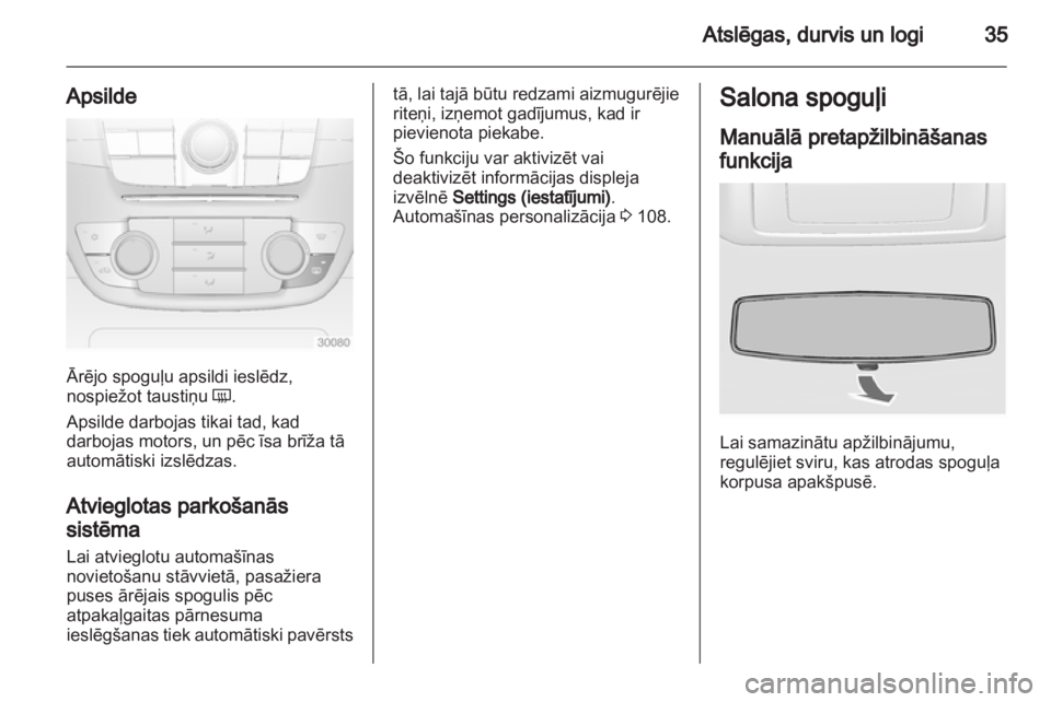 OPEL INSIGNIA 2010.5  Īpašnieka rokasgrāmata (in Latvian) 