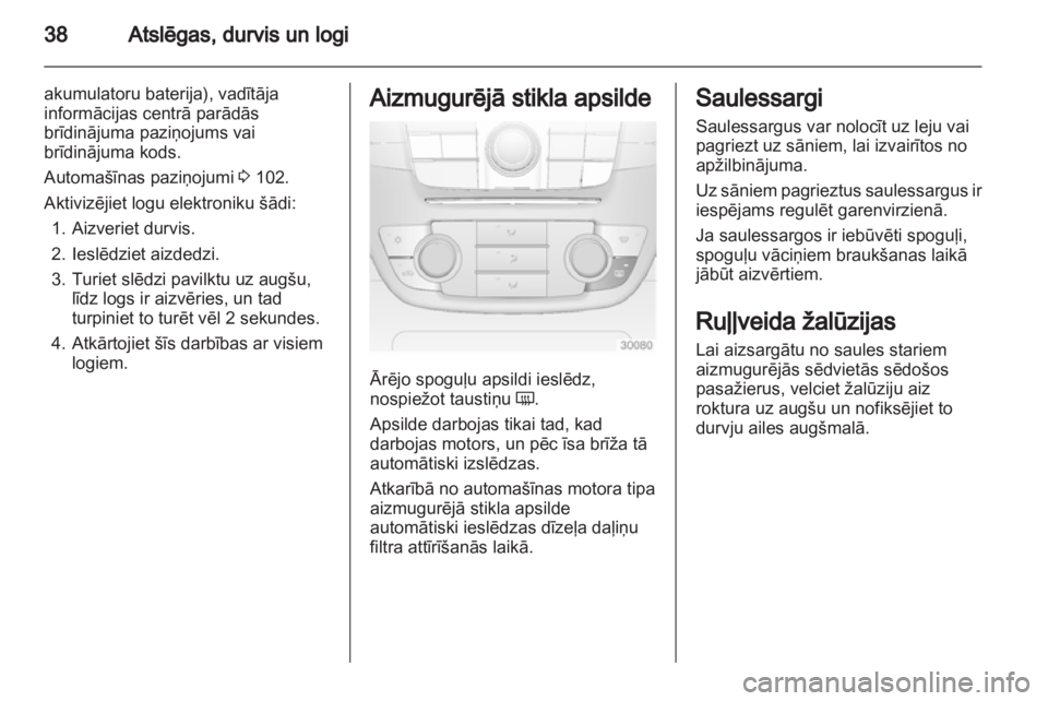 OPEL INSIGNIA 2011  Īpašnieka rokasgrāmata (in Latvian) 