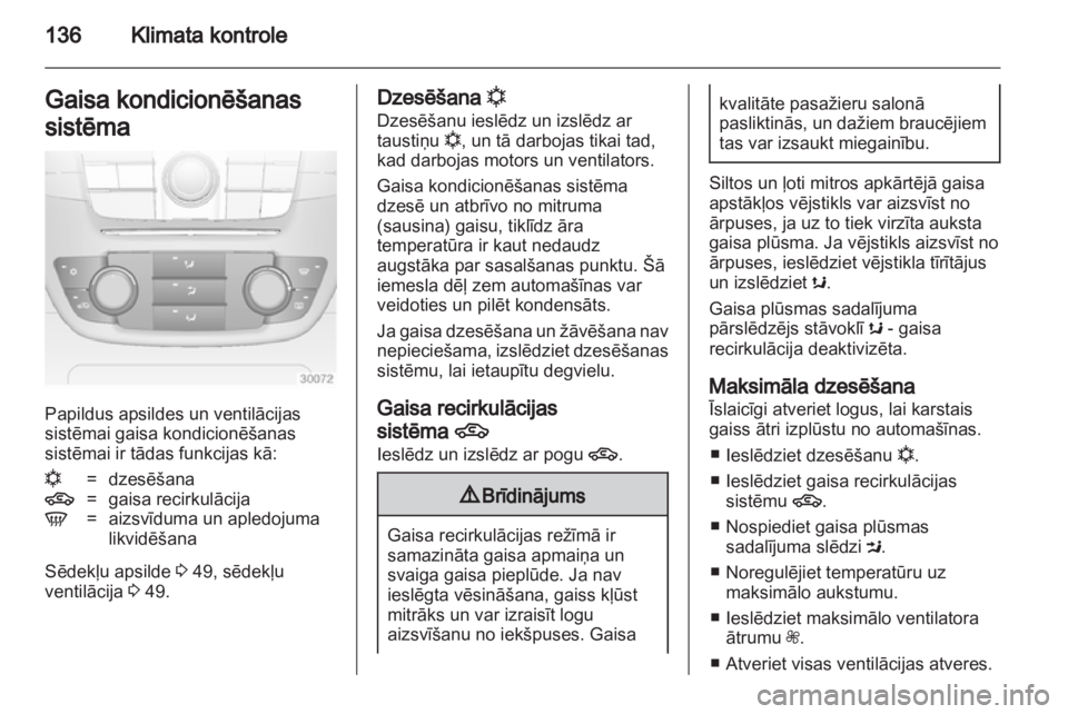 OPEL INSIGNIA 2013  Īpašnieka rokasgrāmata (in Latvian) 