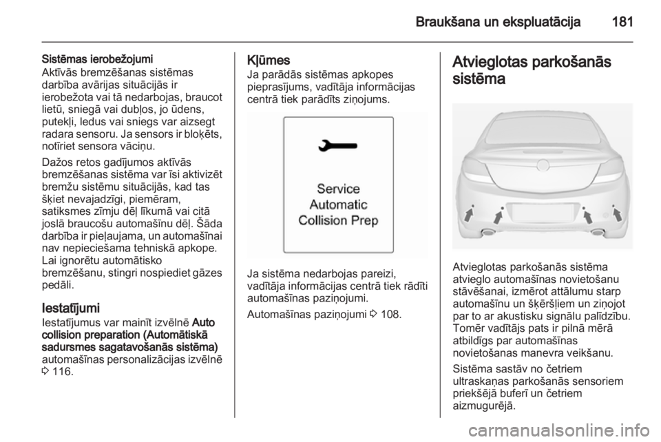OPEL INSIGNIA 2013  Īpašnieka rokasgrāmata (in Latvian) 