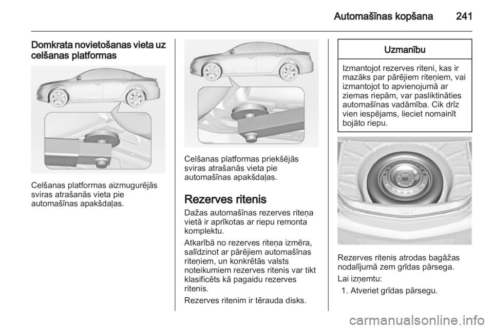 OPEL INSIGNIA 2013  Īpašnieka rokasgrāmata (in Latvian) 