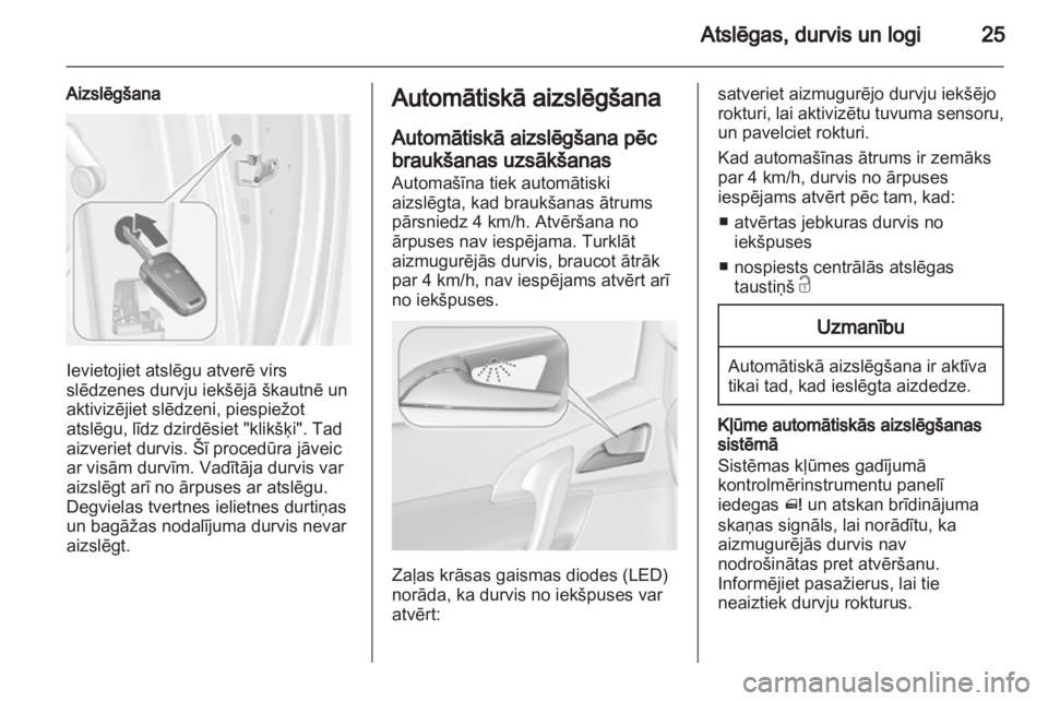OPEL MERIVA 2011  Īpašnieka rokasgrāmata (in Latvian) 