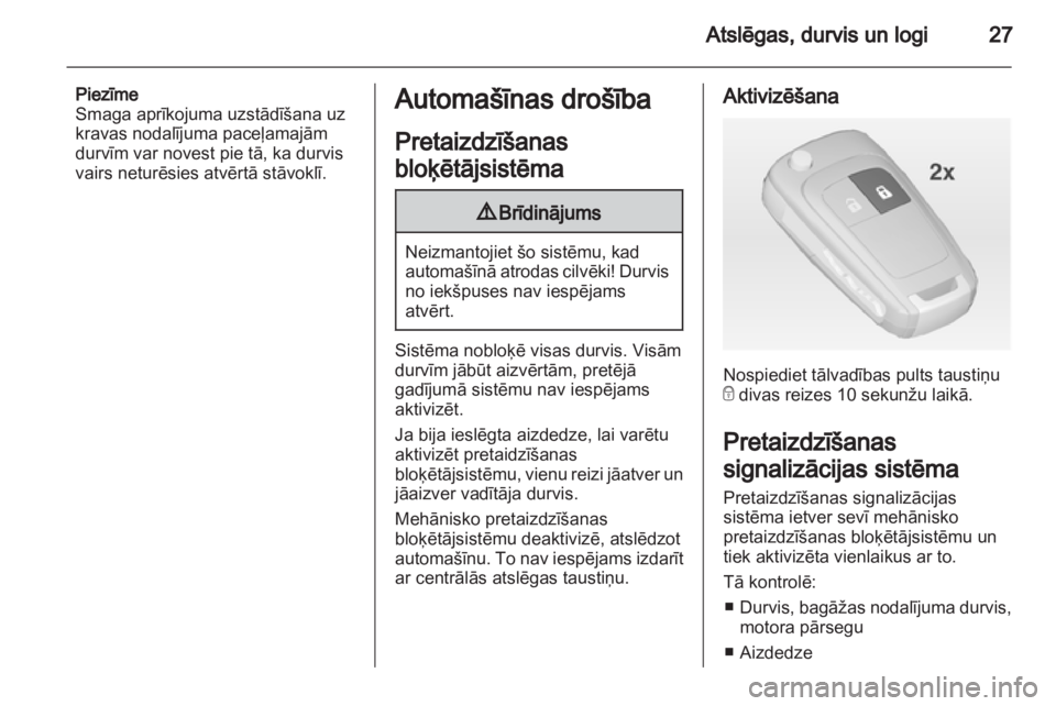 OPEL MERIVA 2011.5  Īpašnieka rokasgrāmata (in Latvian) 