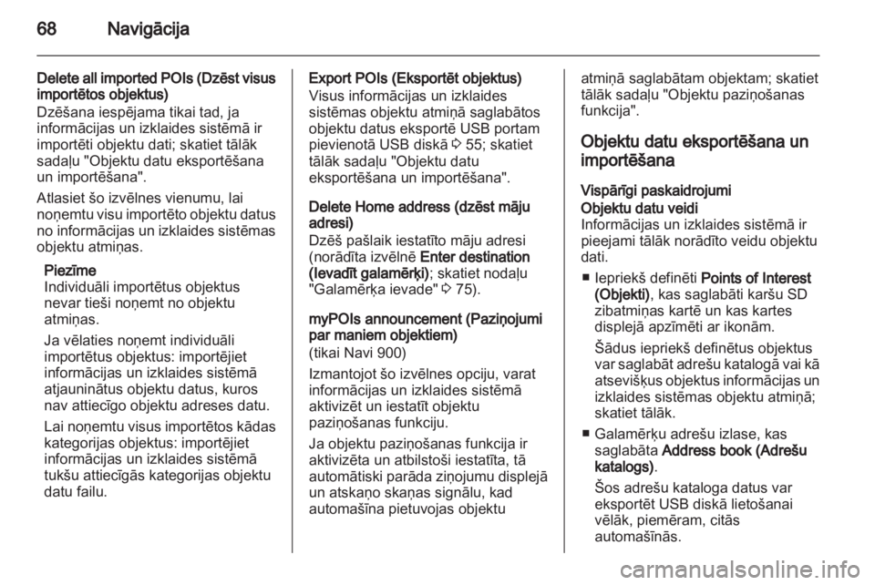 OPEL MERIVA 2012.5  Informācijas un izklaides sistēmas rokasgrāmata (in Latvian) 