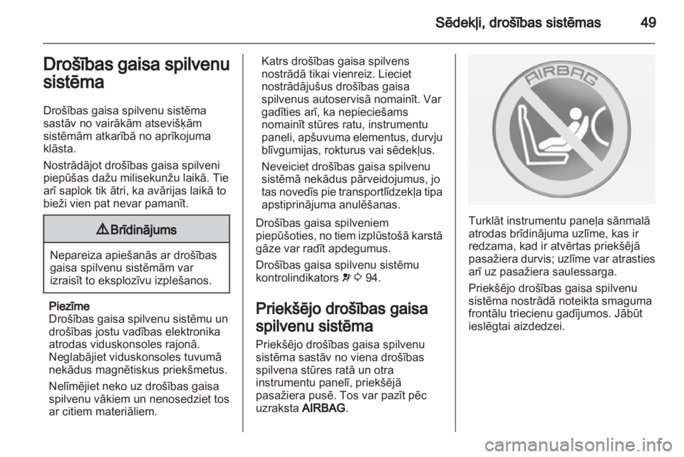 OPEL MERIVA 2013  Īpašnieka rokasgrāmata (in Latvian) 