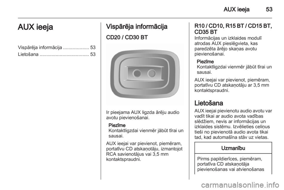 OPEL MOVANO_B 2012.5  Informācijas un izklaides sistēmas rokasgrāmata (in Latvian) 