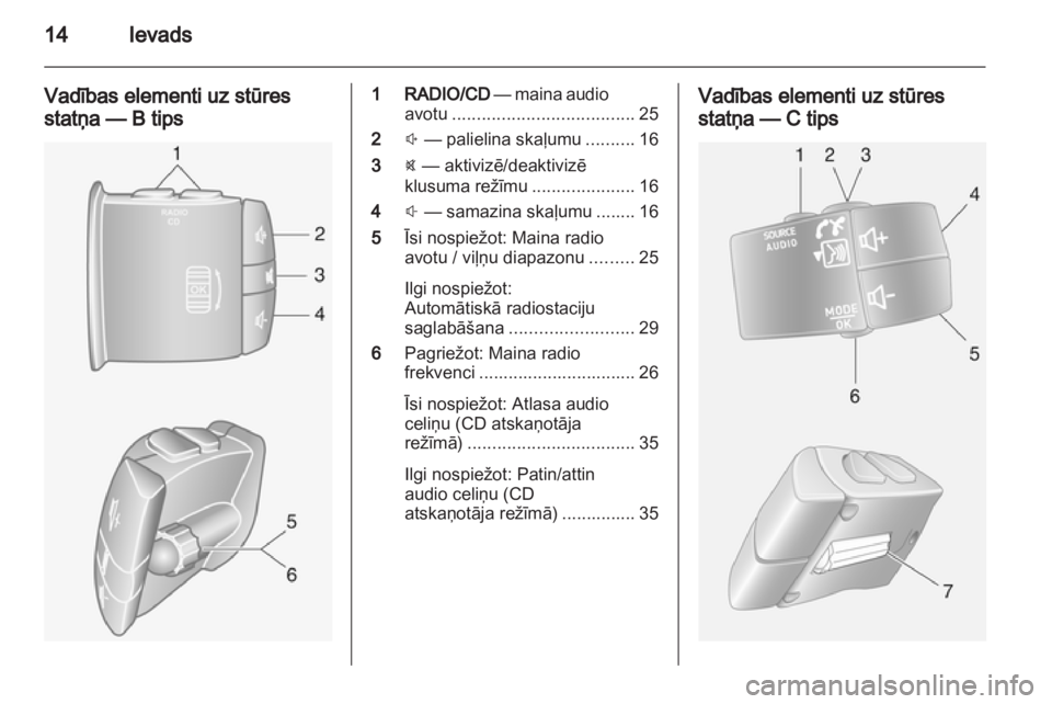 OPEL MOVANO_B 2013.5  Informācijas un izklaides sistēmas rokasgrāmata (in Latvian) 