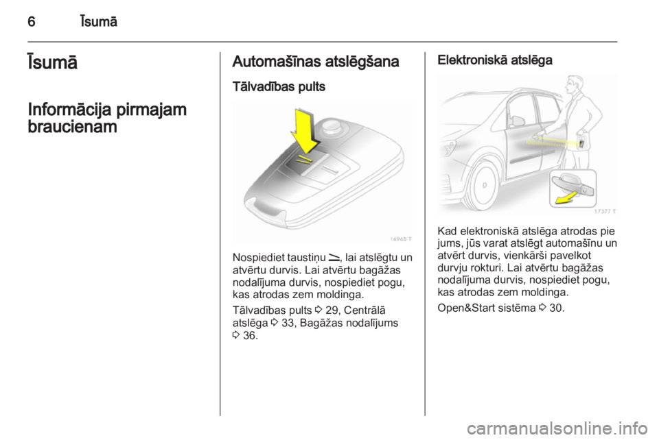 OPEL ZAFIRA 2012  Īpašnieka rokasgrāmata (in Latvian) 
