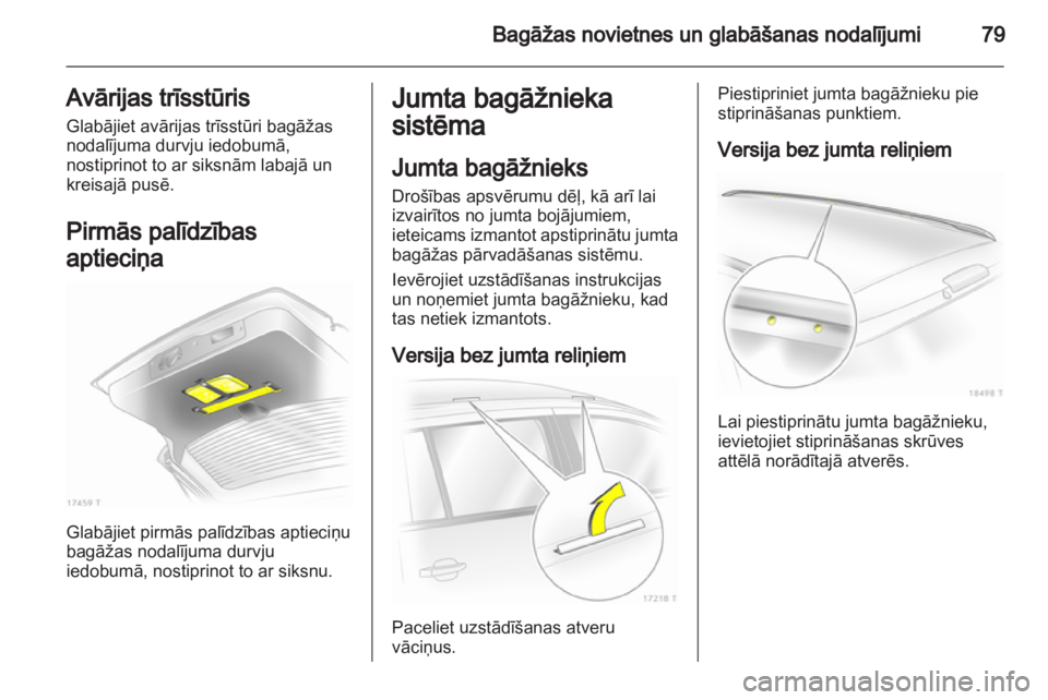 OPEL ZAFIRA 2012  Īpašnieka rokasgrāmata (in Latvian) 