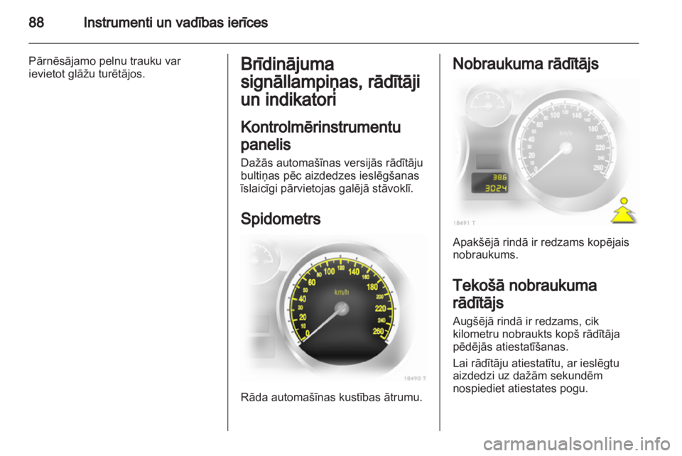 OPEL ZAFIRA 2012  Īpašnieka rokasgrāmata (in Latvian) 