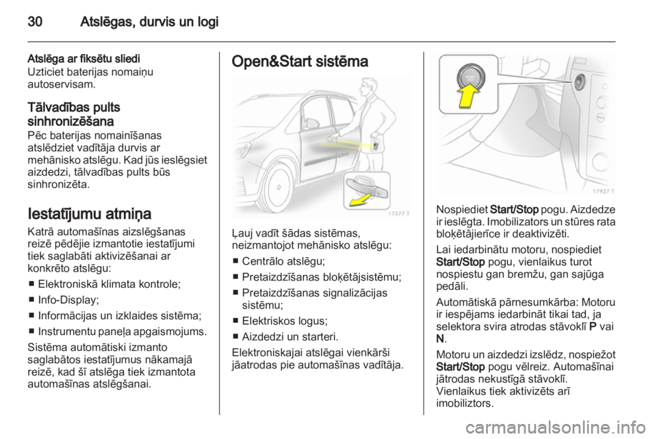OPEL ZAFIRA 2013  Īpašnieka rokasgrāmata (in Latvian) 