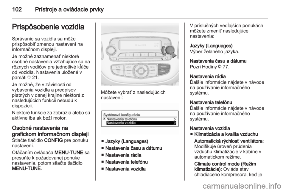 OPEL ADAM 2013.5  Používateľská príručka (in Slovak) 