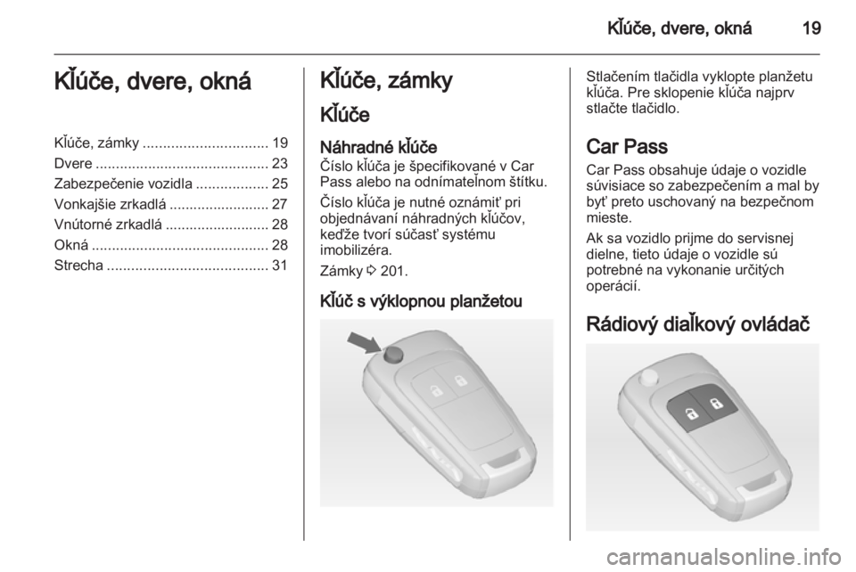 OPEL ADAM 2013.5  Používateľská príručka (in Slovak) 