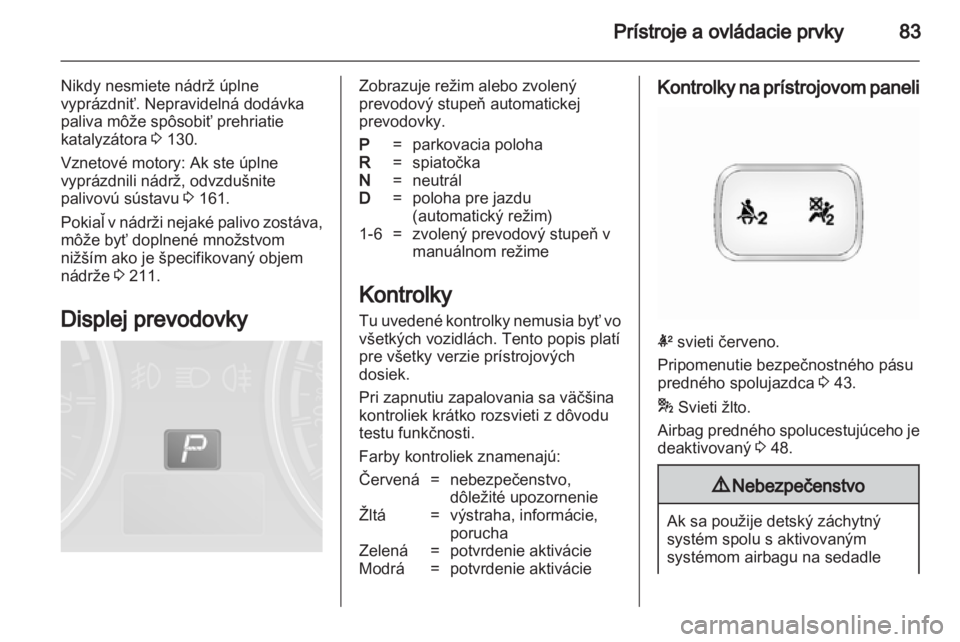 OPEL ANTARA 2012.5  Používateľská príručka (in Slovak) 