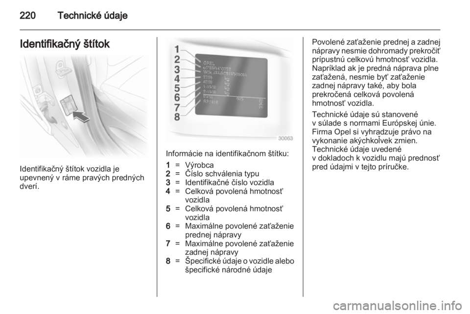 OPEL ASTRA H 2011  Používateľská príručka (in Slovak) 