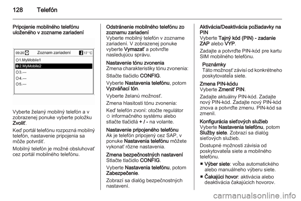 OPEL ASTRA J 2013.5  Návod na obsluhu informačného systému (in Slovak) 
