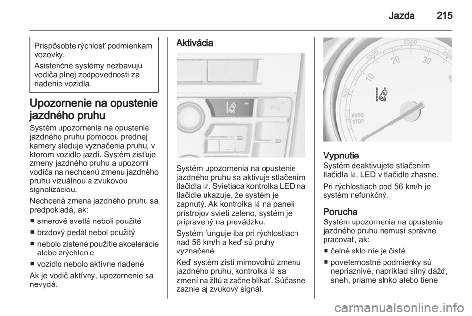 OPEL ASTRA J 2013.5  Používateľská príručka (in Slovak) 