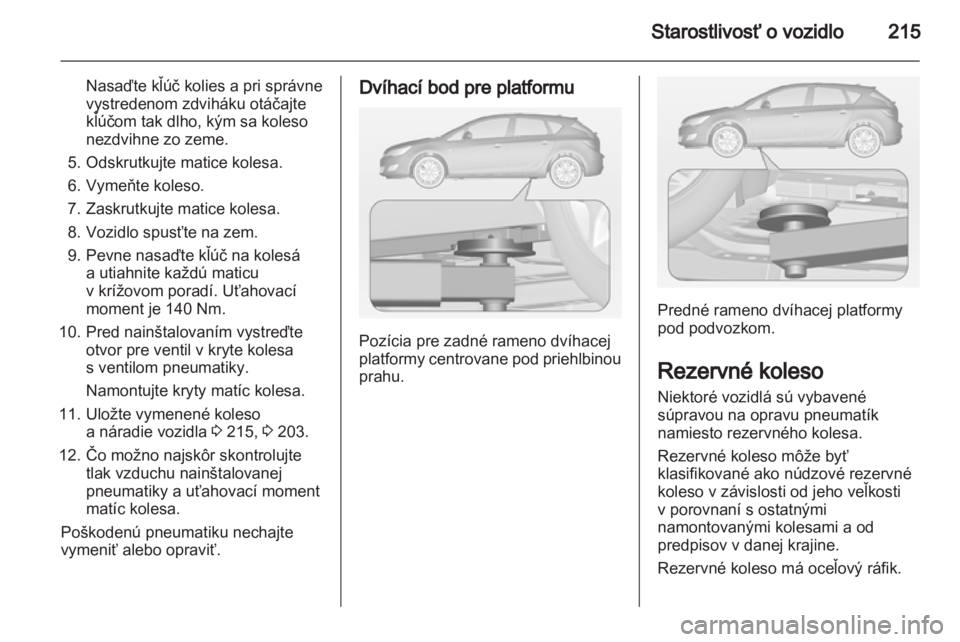 OPEL ASTRA J HB5 & ST 2012  Používateľská príručka (in Slovak) 