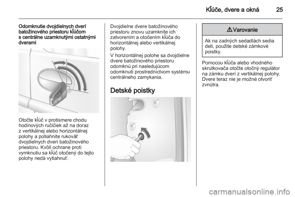 OPEL COMBO 2011  Používateľská príručka (in Slovak) 