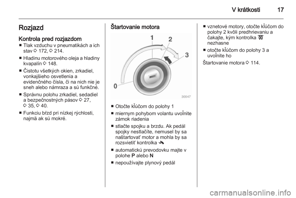 OPEL CORSA 2013  Používateľská príručka (in Slovak) 