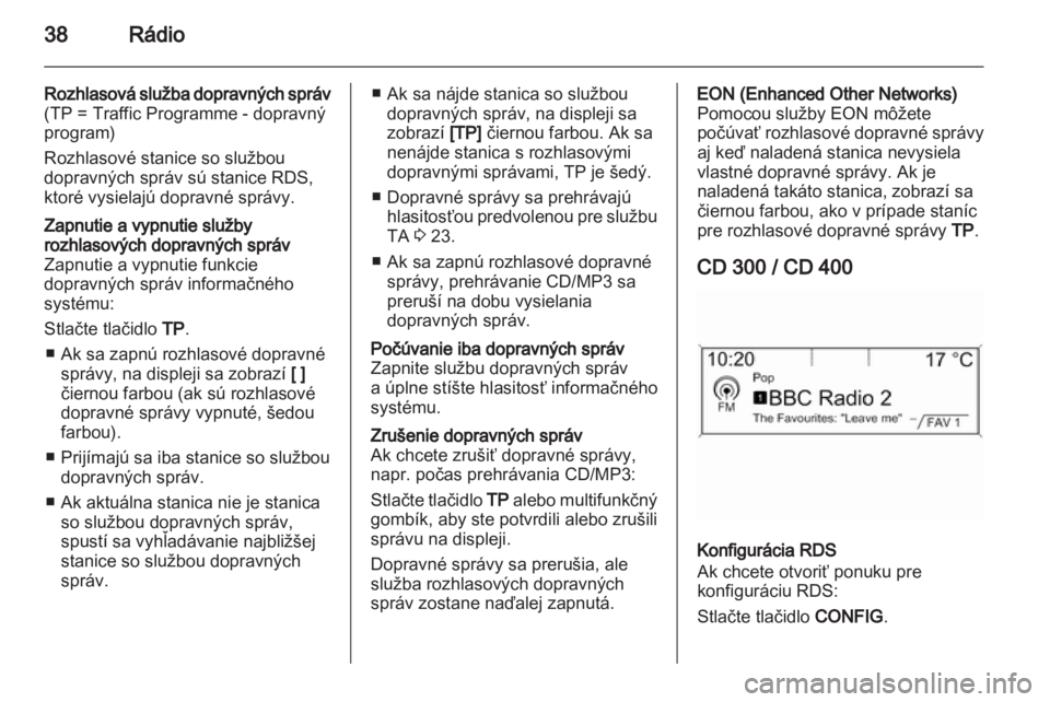 OPEL MERIVA 2011.25  Návod na obsluhu informačného systému (in Slovak) 