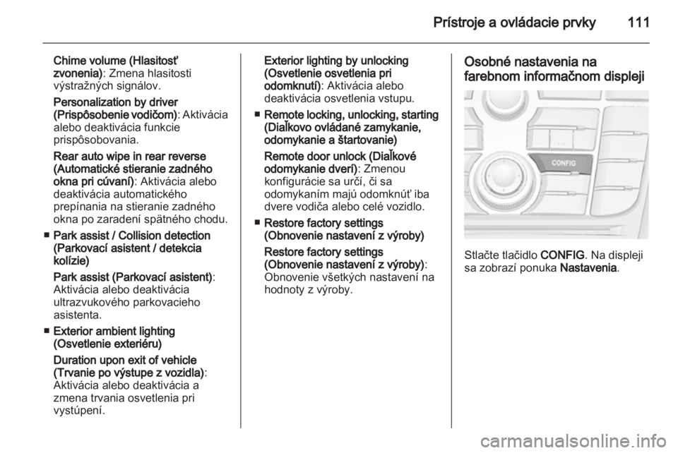 OPEL MERIVA 2013  Používateľská príručka (in Slovak) 
