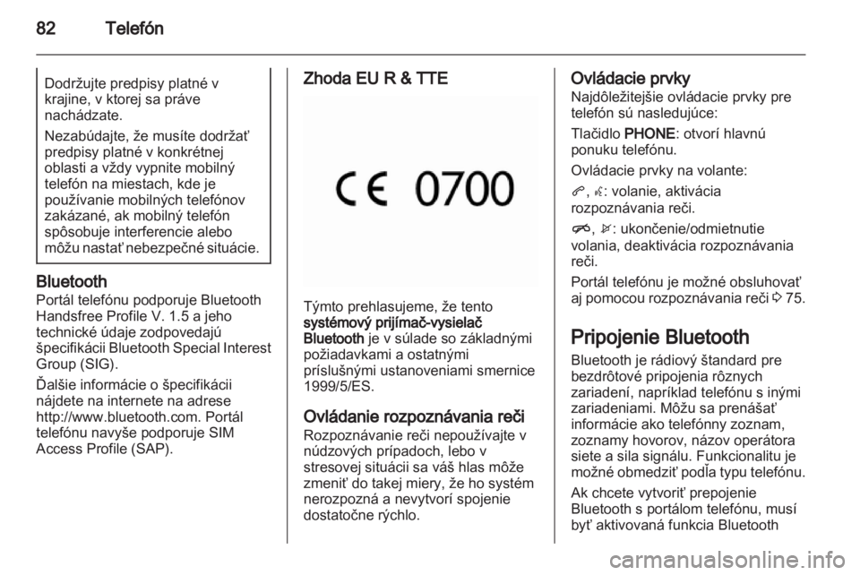 OPEL MOKKA 2013  Návod na obsluhu informačného systému (in Slovak) 