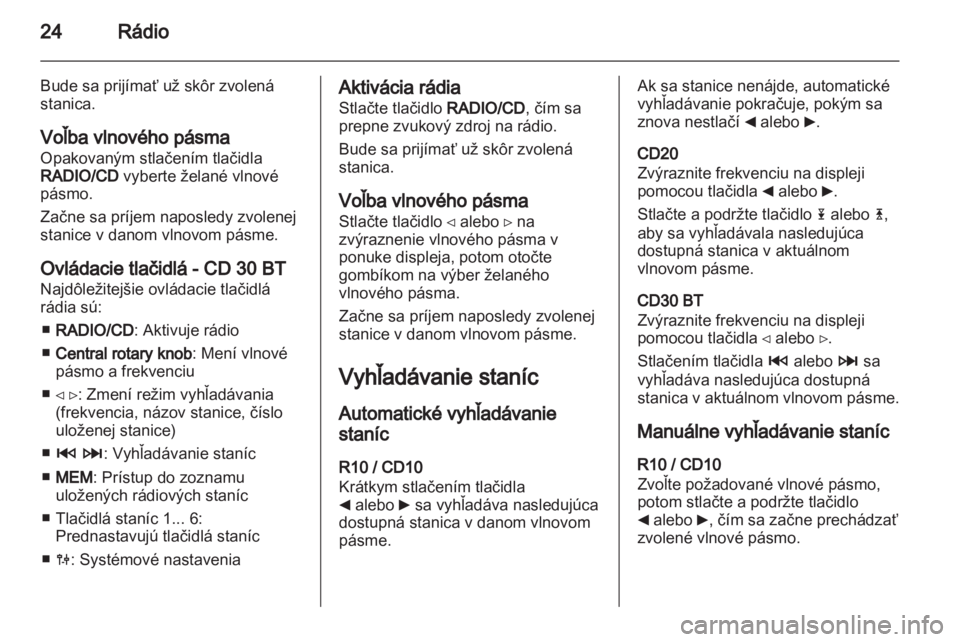 OPEL MOVANO_B 2012  Návod na obsluhu informačného systému (in Slovak) 