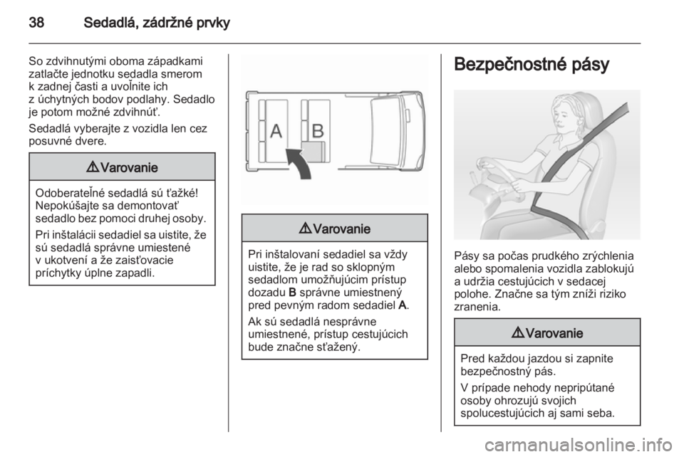 OPEL VIVARO 2012  Používateľská príručka (in Slovak) 
