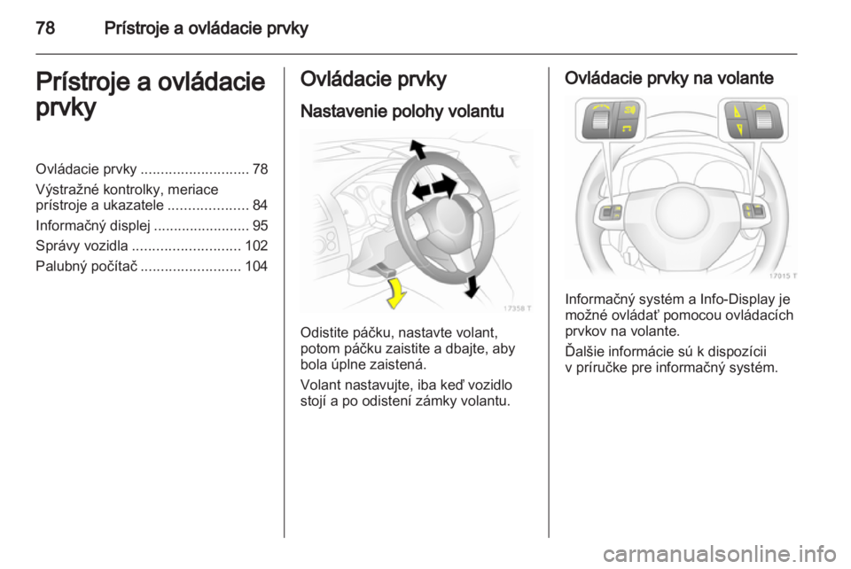 OPEL ZAFIRA 2010.5  Používateľská príručka (in Slovak) 