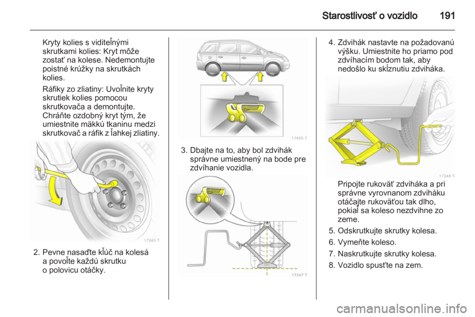 OPEL ZAFIRA 2011  Používateľská príručka (in Slovak) 