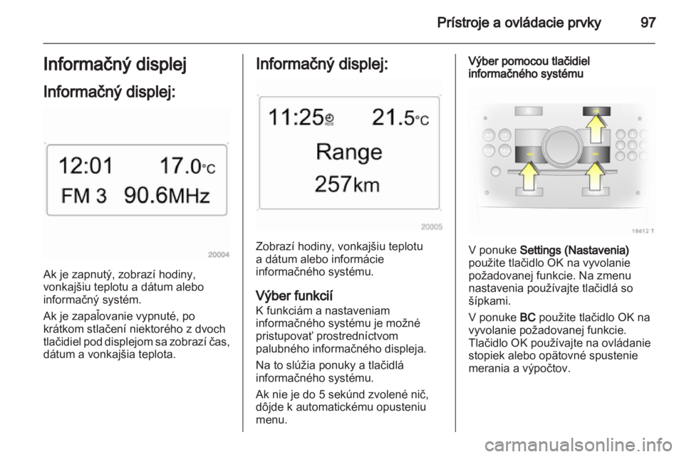 OPEL ZAFIRA 2011.5  Používateľská príručka (in Slovak) 