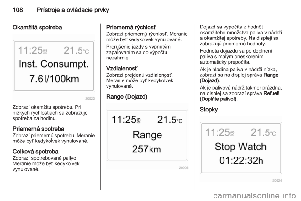 OPEL ZAFIRA 2012  Používateľská príručka (in Slovak) 