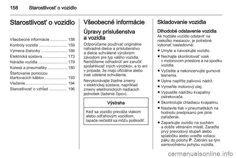 OPEL ZAFIRA 2012  Používateľská príručka (in Slovak) 