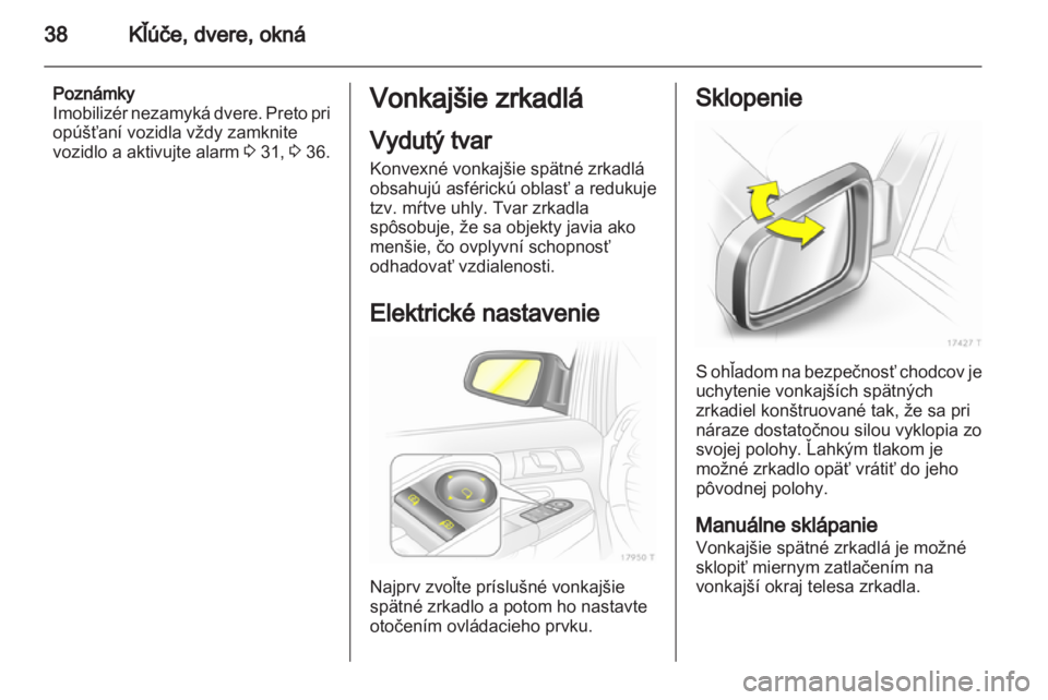 OPEL ZAFIRA 2012  Používateľská príručka (in Slovak) 