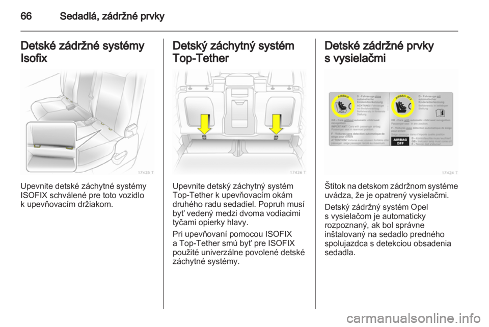OPEL ZAFIRA 2012  Používateľská príručka (in Slovak) 