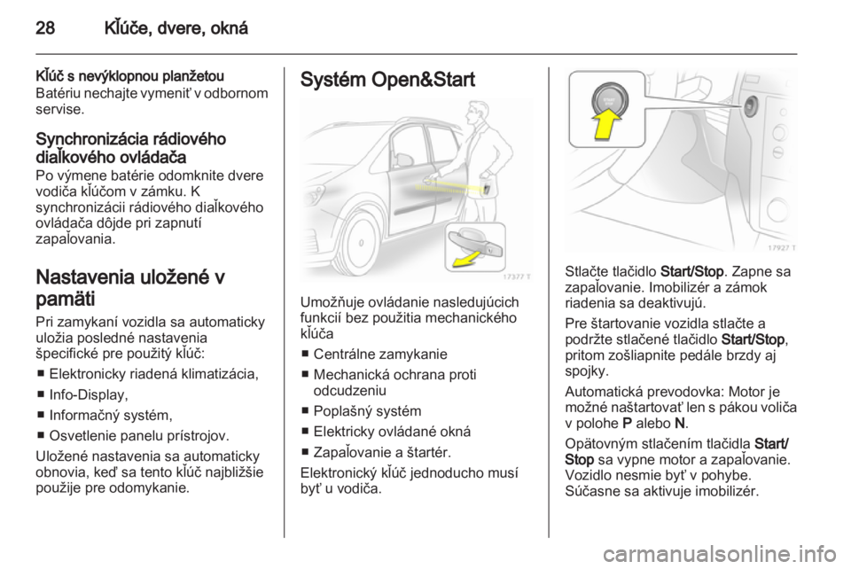 OPEL ZAFIRA 2013  Používateľská príručka (in Slovak) 