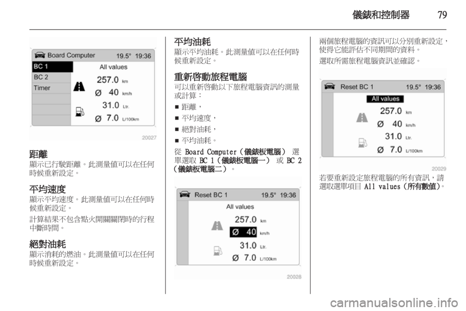 OPEL CORSA 2012  車主手冊 (in Taiwanese) 