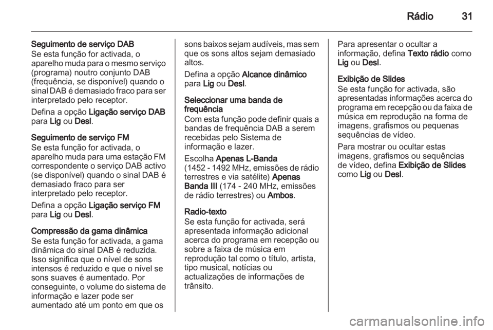 OPEL ADAM 2013.5  Manual de Informação e Lazer (in Portugues) 