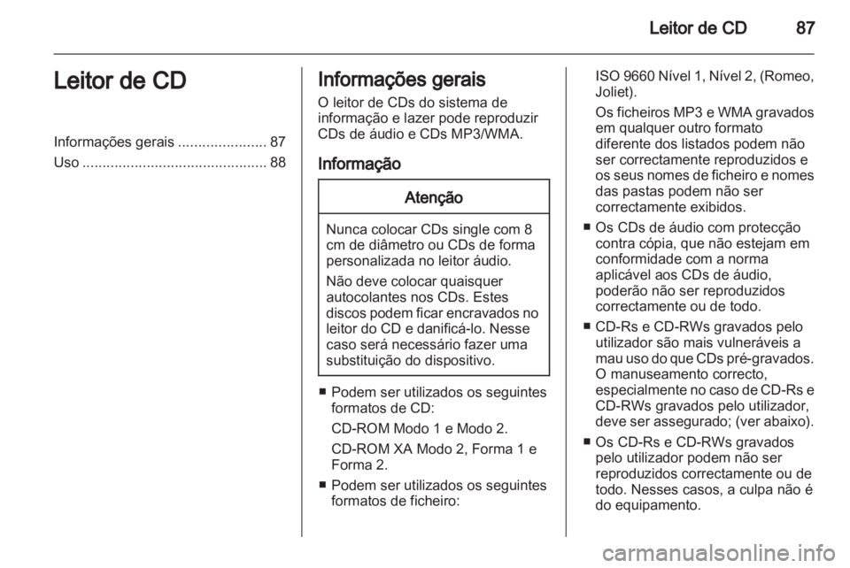 OPEL ADAM 2013.5  Manual de Informação e Lazer (in Portugues) 