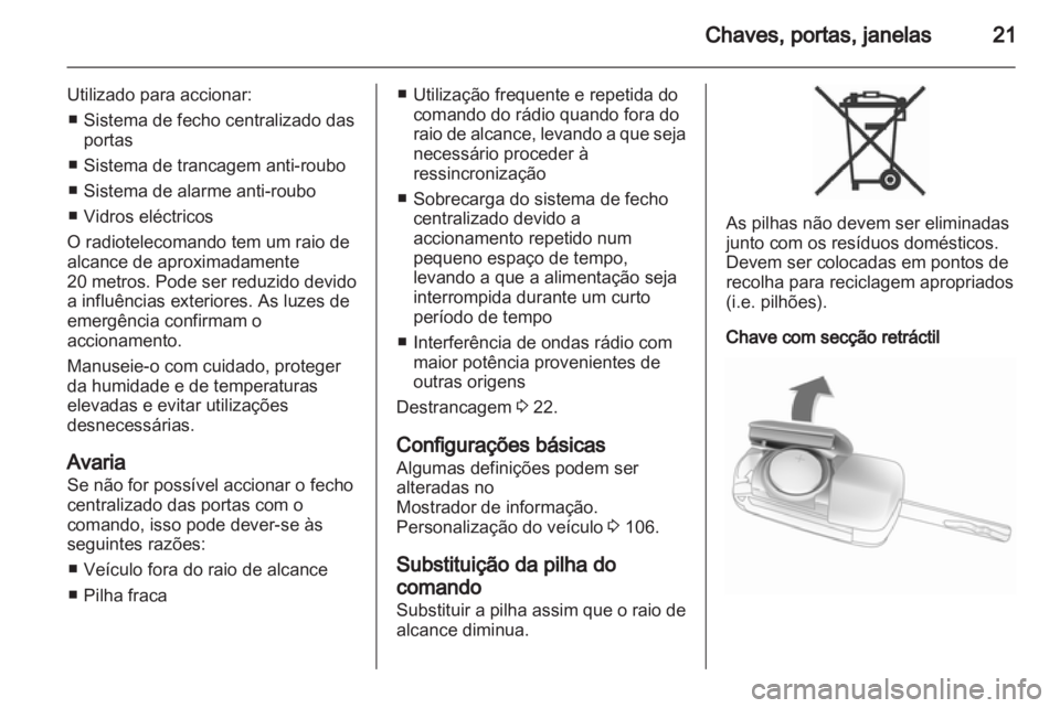 OPEL ADAM 2013.5  Manual de Instruções (in Portugues) 