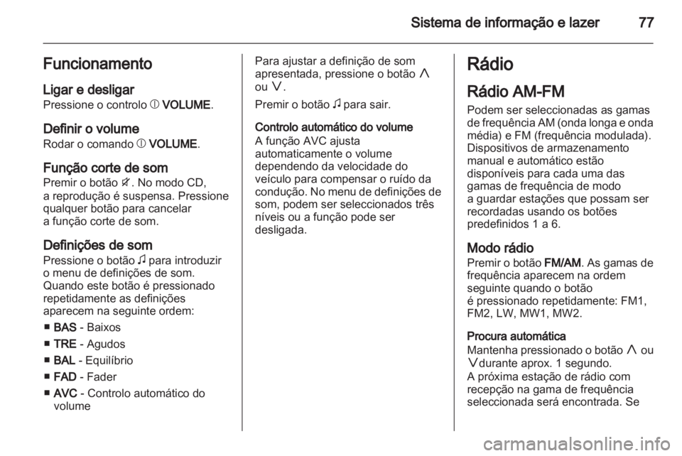 OPEL AGILA 2011  Manual de Instruções (in Portugues) 