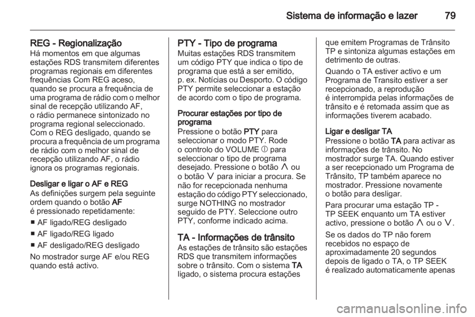 OPEL AGILA 2011  Manual de Instruções (in Portugues) 