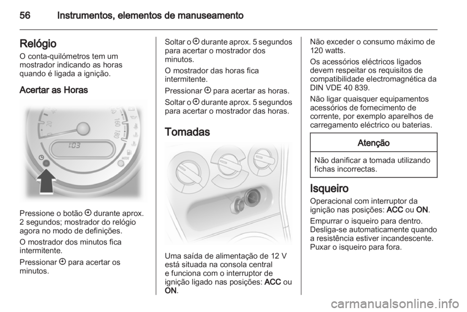 OPEL AGILA 2012  Manual de Instruções (in Portugues) 