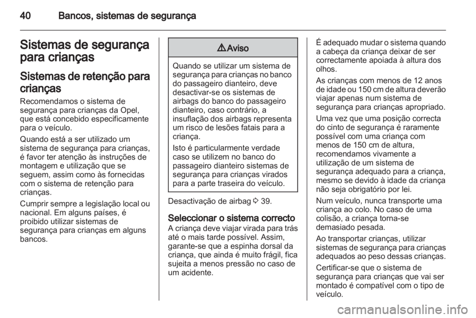 OPEL AGILA 2012.5  Manual de Instruções (in Portugues) 