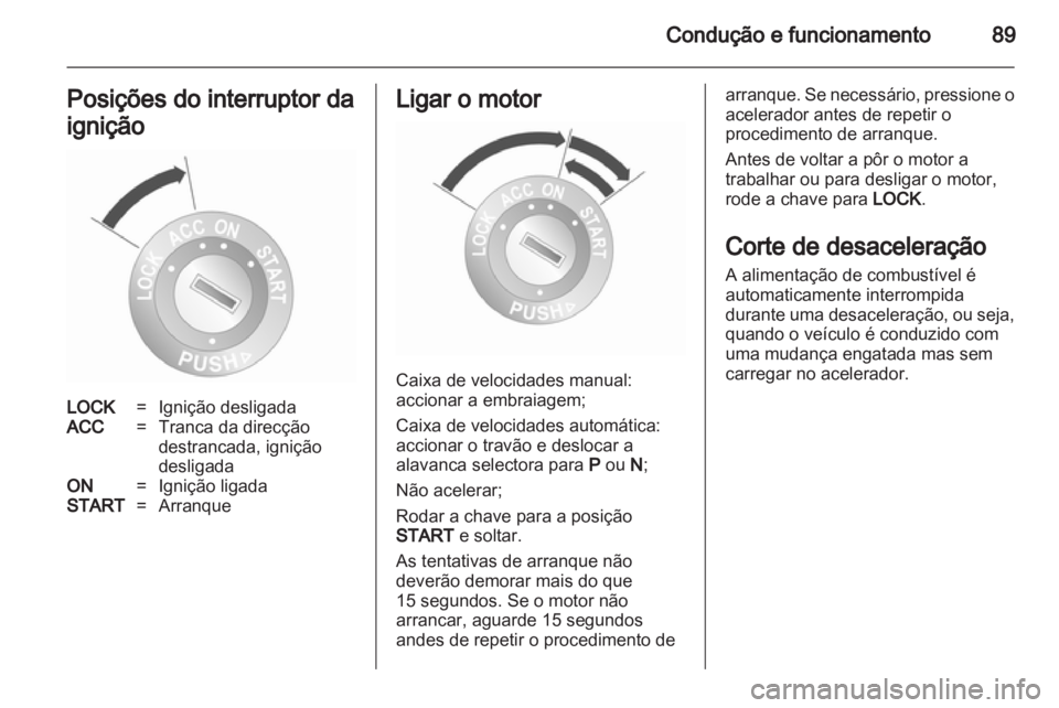 OPEL AGILA 2012.5  Manual de Instruções (in Portugues) 