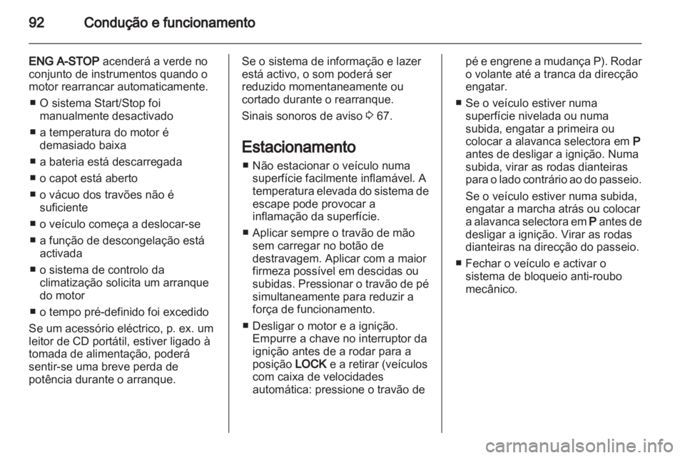 OPEL AGILA 2012.5  Manual de Instruções (in Portugues) 