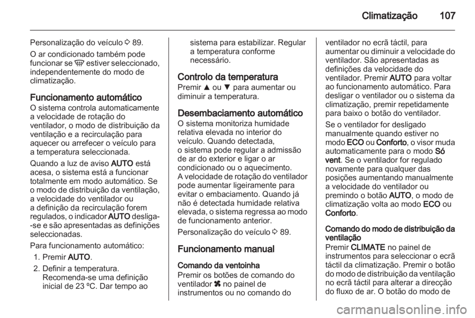 OPEL AMPERA 2012  Manual de Instruções (in Portugues) 