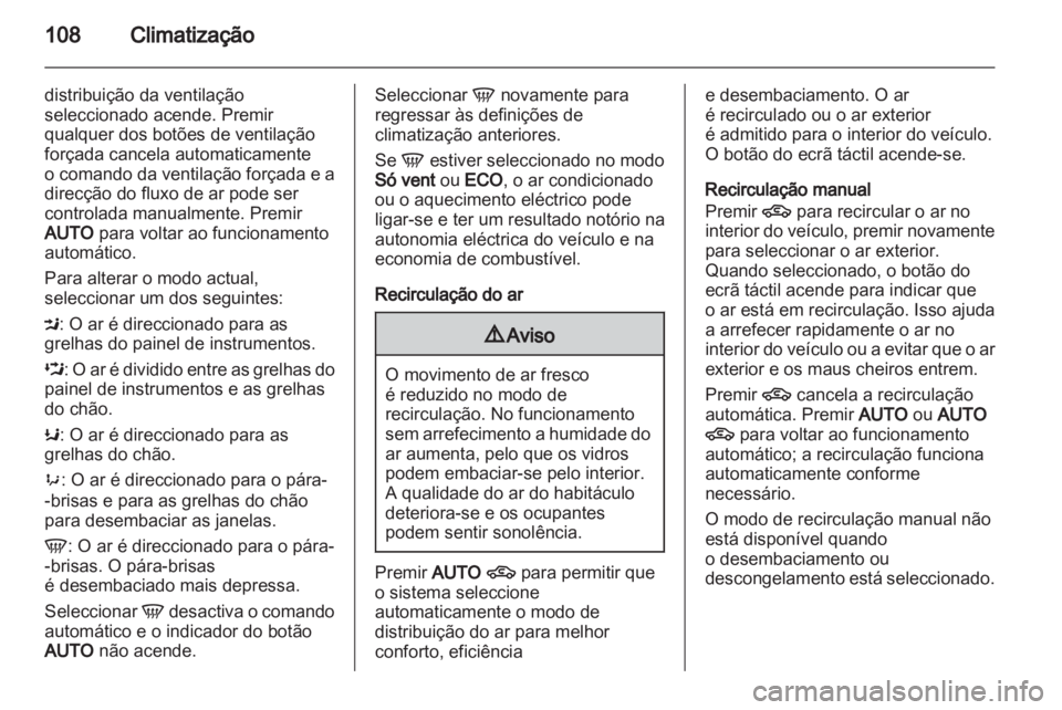 OPEL AMPERA 2012  Manual de Instruções (in Portugues) 